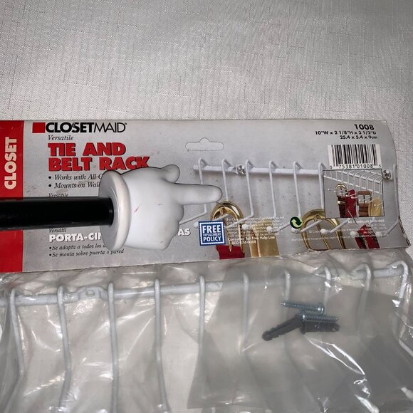 ClosetMaid Versatile Tie & Belt Rack 10"W x 3 1/2"H x 1 3/4"D - Picture 5 of 5